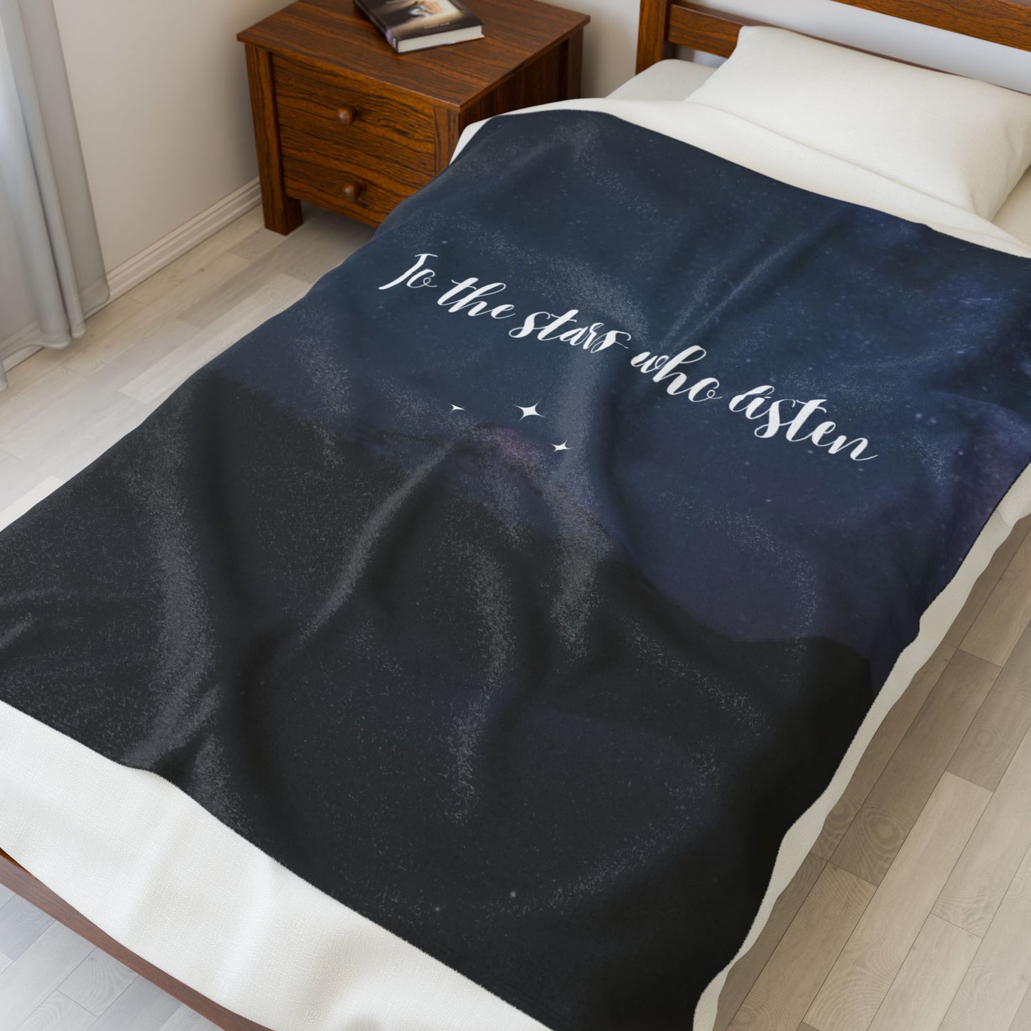 Velaris Plush Blanket with ACOMAF Quote